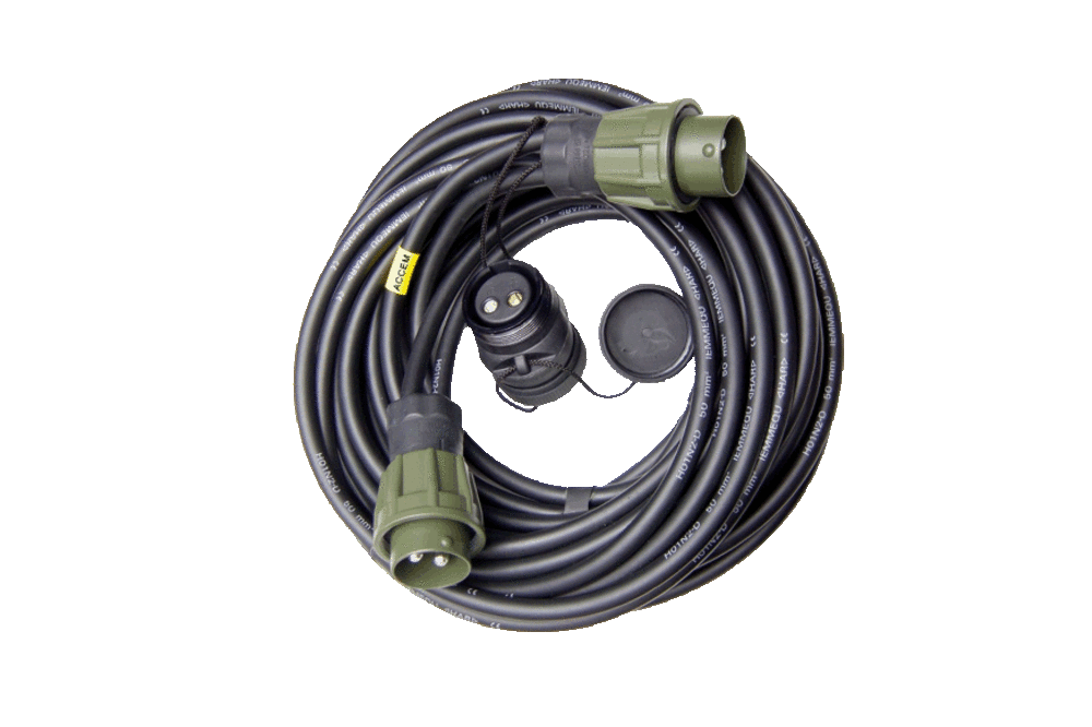 2-pin connection cable NATO with 2 plugs with screw ring