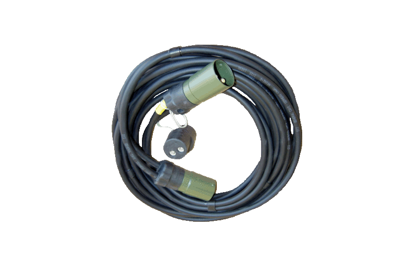 2-pin connection cable NATO with 2 plugs without screw ring