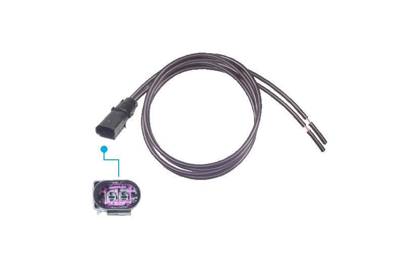 2-pin Y connecting cable FEP 2.8 with pin housing