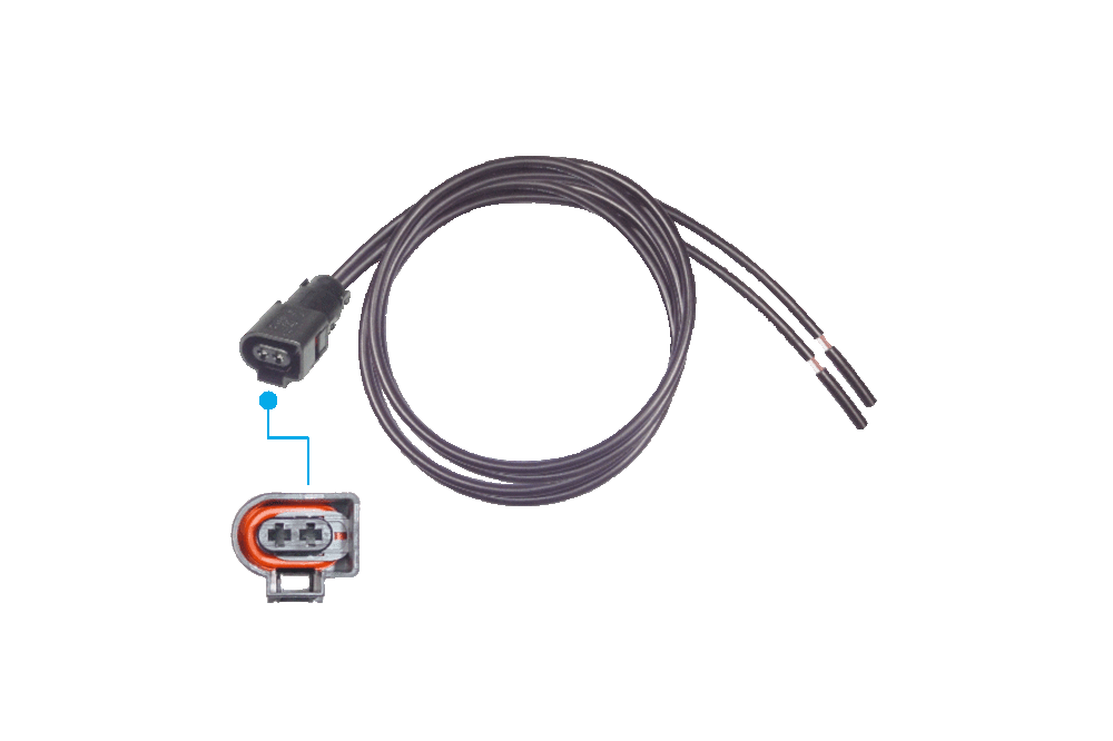 2-pin Y connecting cable FEP 2.8 with socket housing