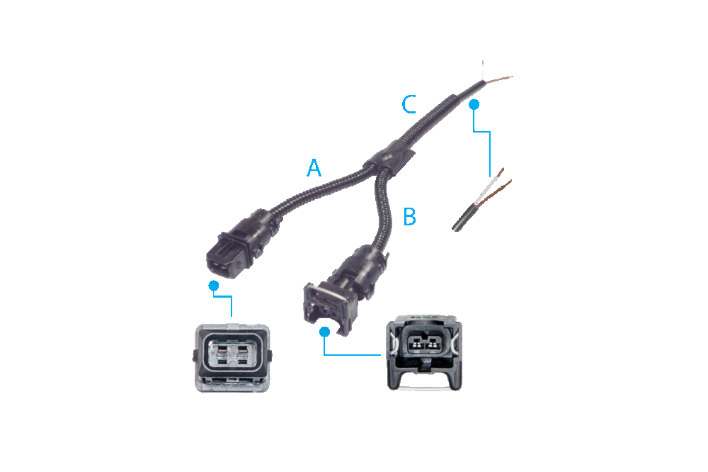 2-pin extension cable JPT with branch
