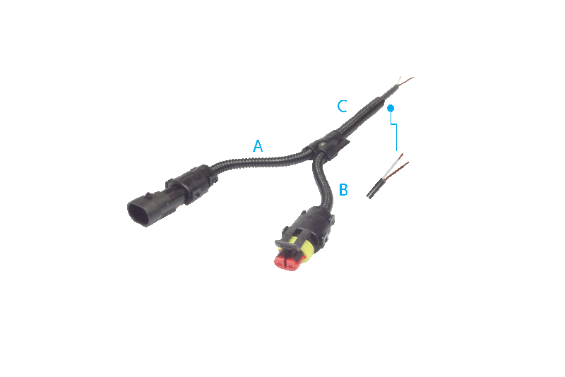 2-pin extension cable Superseal with branch