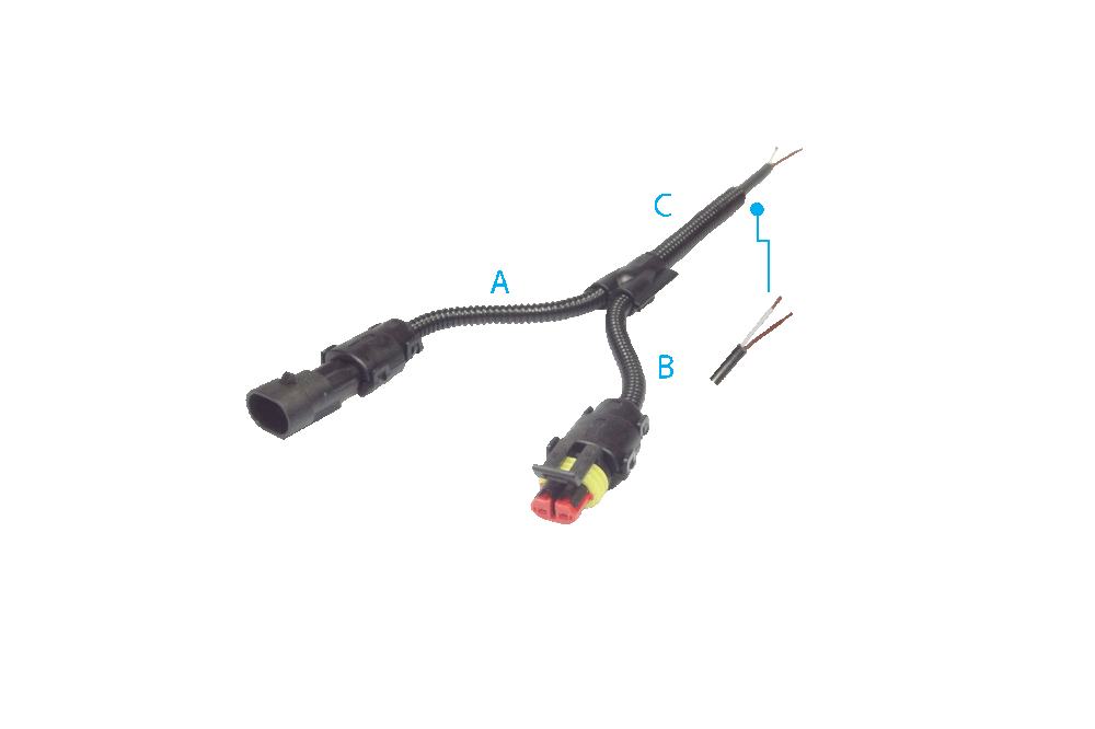 2-pin extension cable Superseal with branch